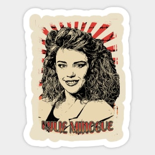 Kylie minogue 80s Retro Vintage Aesthetic Sticker